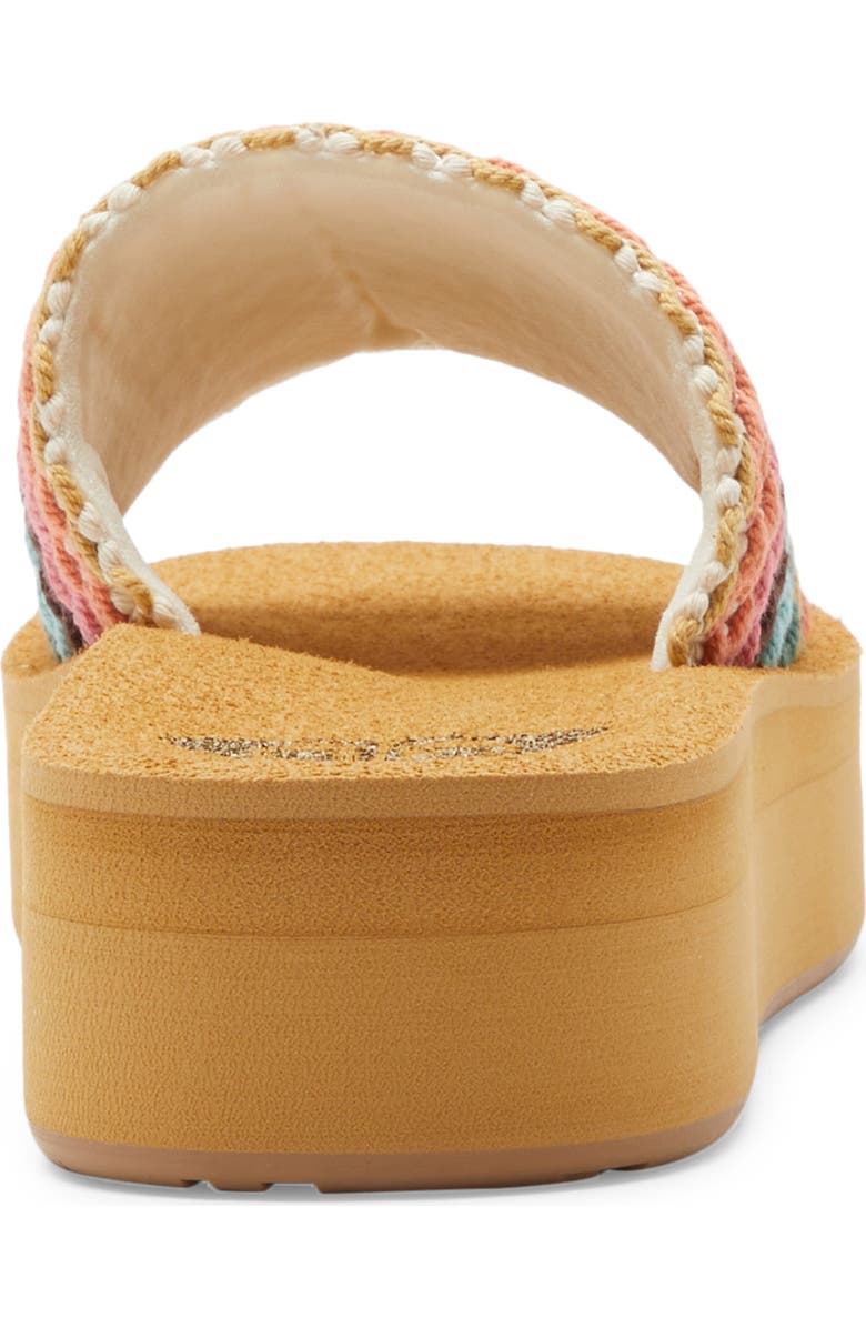 Roxy Dayzie Platform Slide Sandal, Alternate, color, Beige Multi