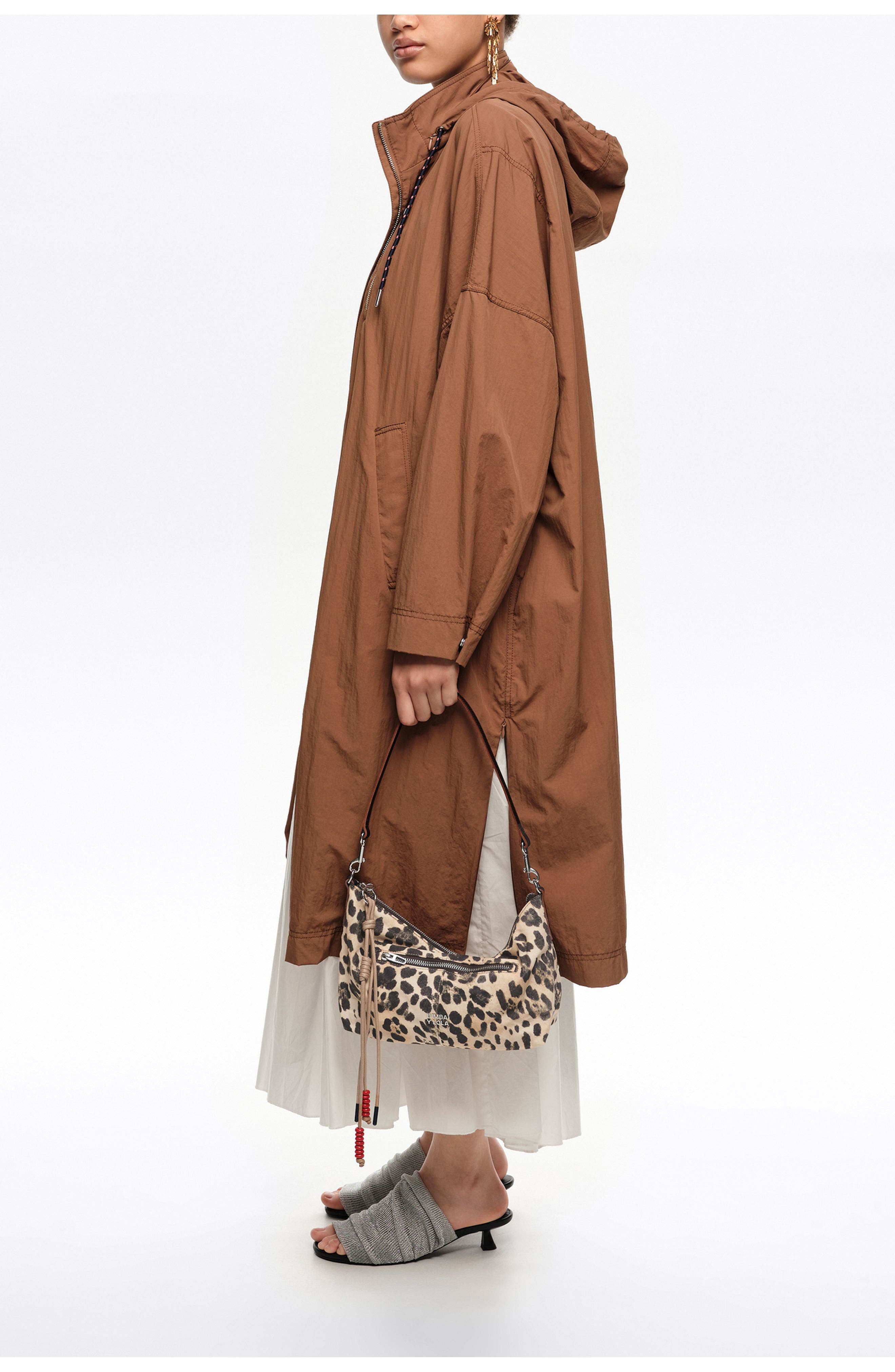 Bimba y Lola Leopard Trapecio Bag, Alternate, color, Leopard Natural