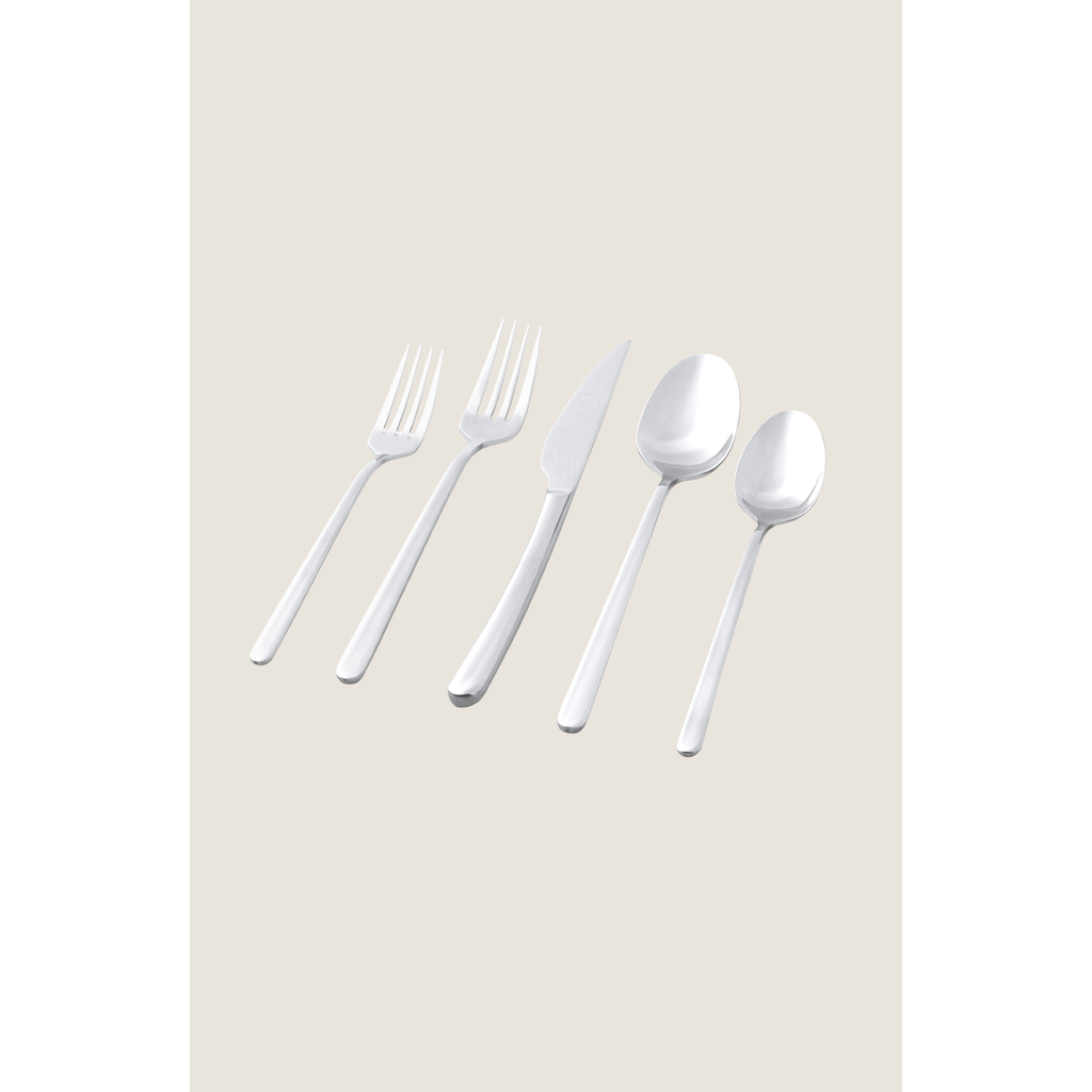 Italic Emilia Mirror Flatware Set In Metallic Silver