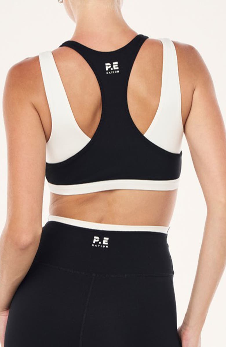 P.E Nation Unity Sports Bra, Alternate, color, Black