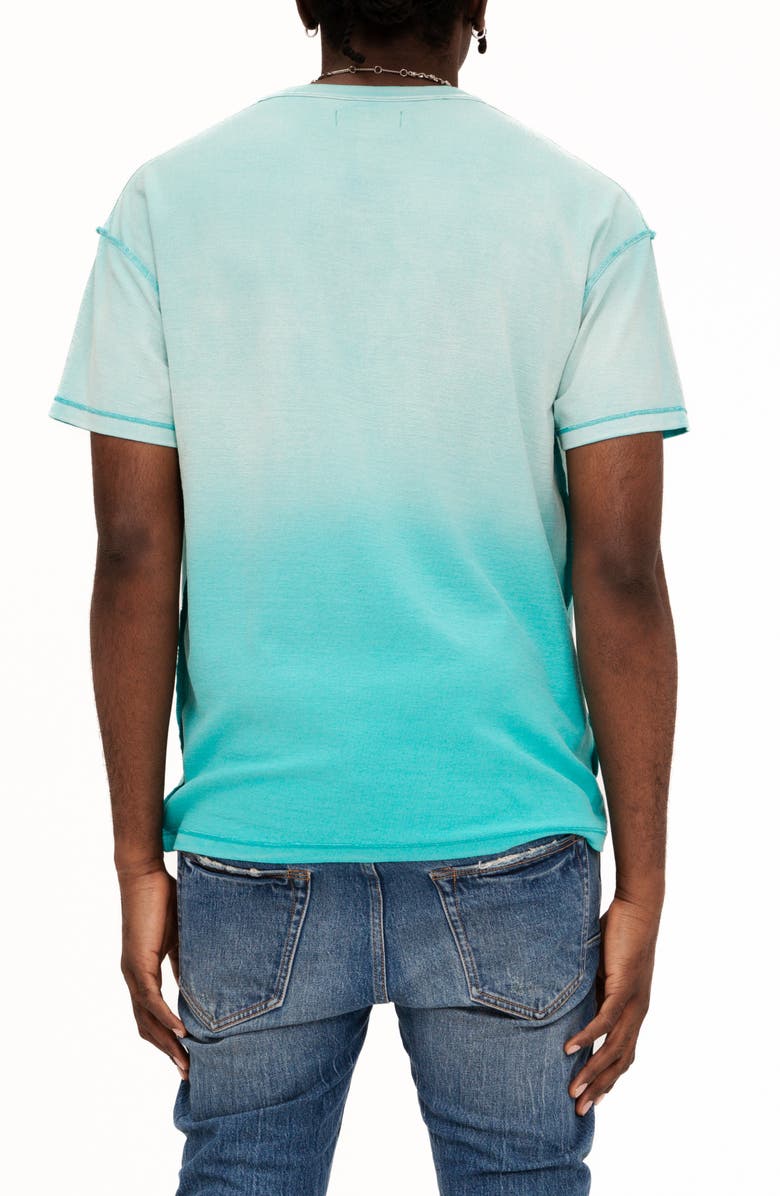 PURPLE BRAND Textured Inside Out Cotton Graphic T-Shirt, Alternate, color, Green