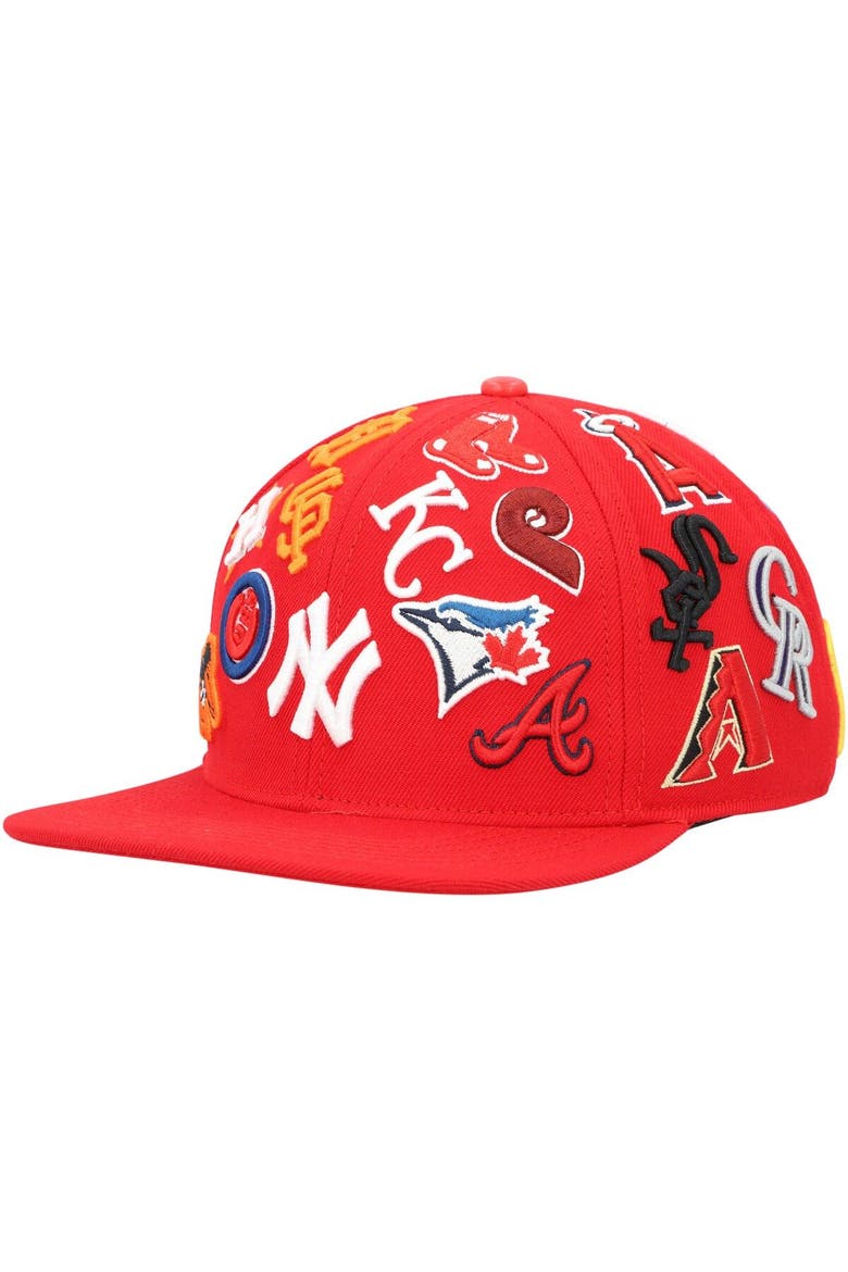 Men's Pro Standard Red MLB Pro League Wool Snapback Hat, Main, color, Red