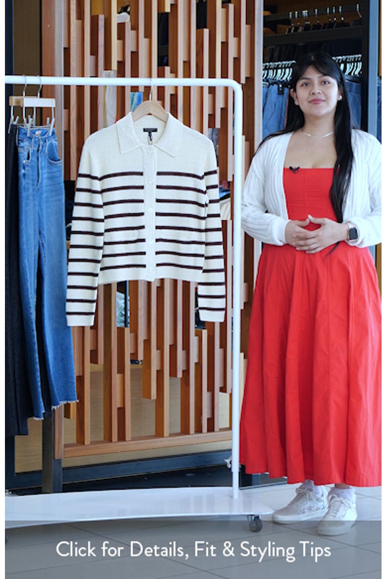 Costi Stripe Cotton Blend Cardigan video