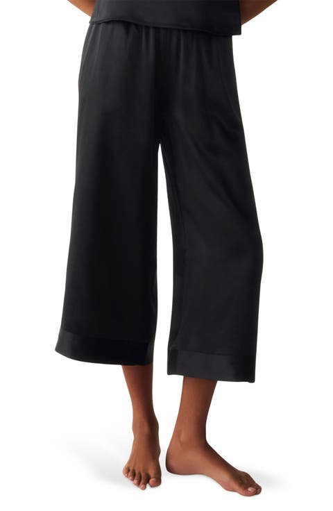 Olivia Ankle Wide Leg Silk Pajama Pants