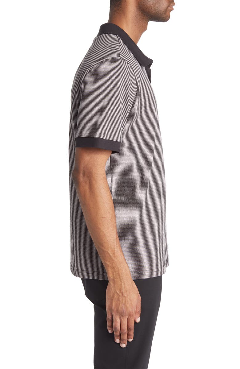 Theory Men's Malden Stripe Stretch Pima Cotton Polo Shirt, Alternate, color, 