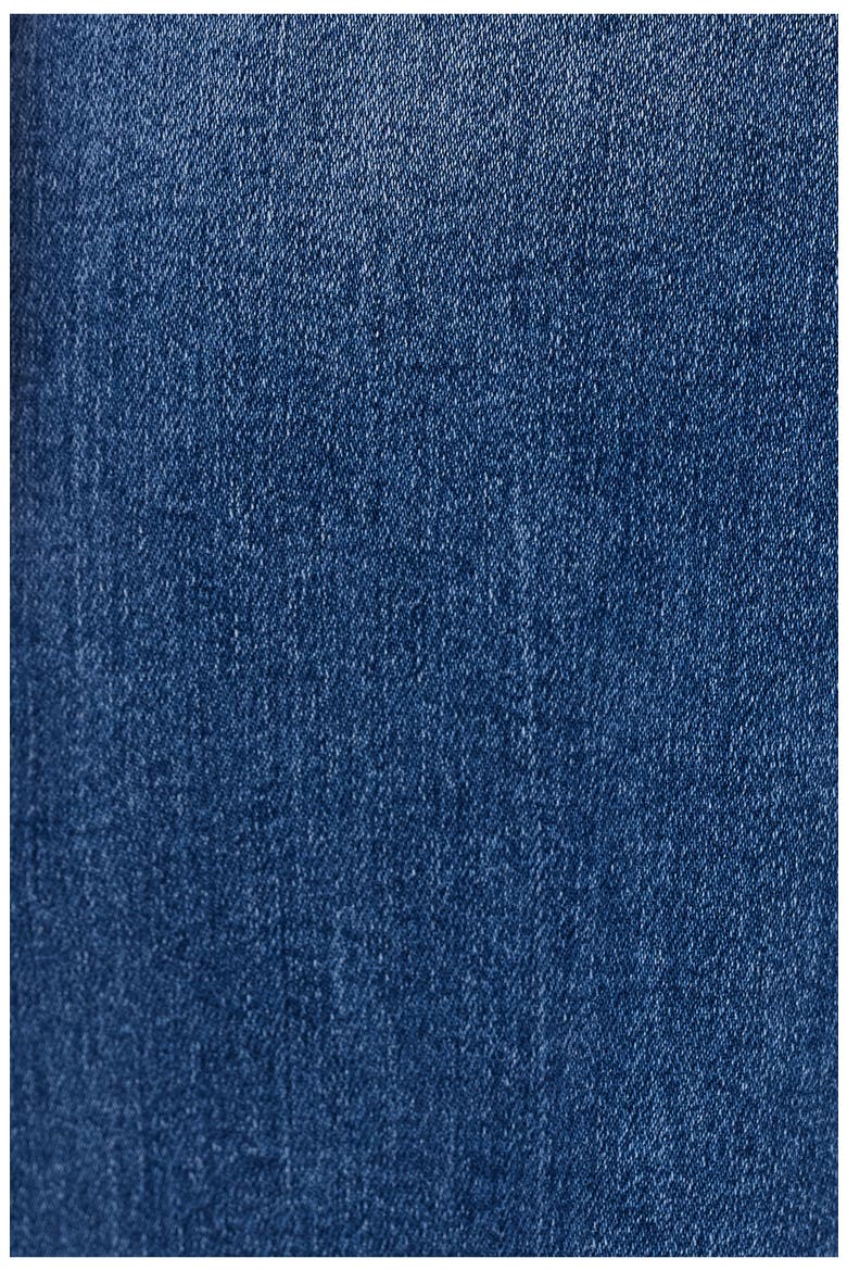 Frayed Welt Pocket High Waist Crop Wide Leg Jeans, Alternate, color, MEDIUM BLUE