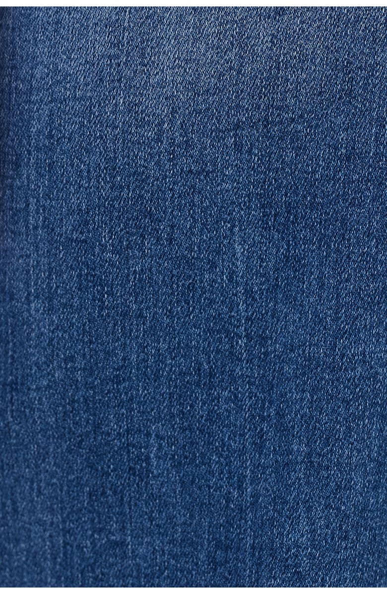 Bayeas Frayed Welt Pocket High Waist Crop Wide Leg Jeans, Alternate, color, Medium Blue