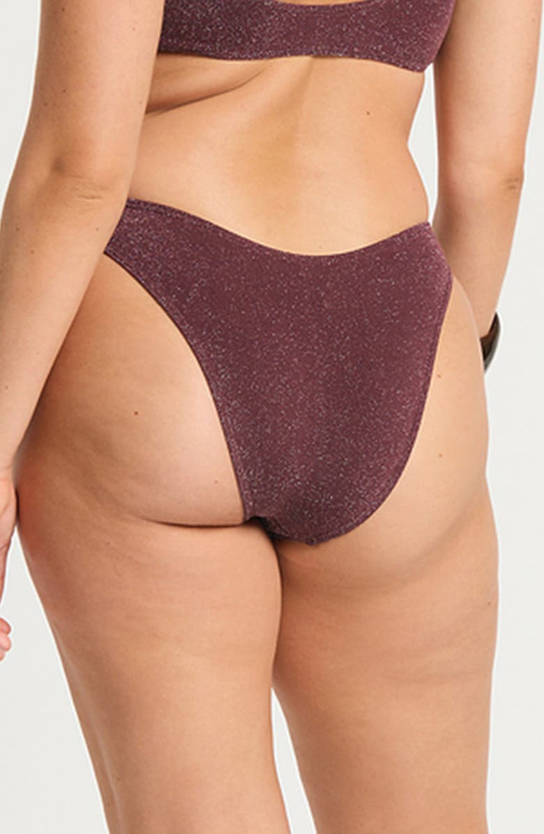 bond-eye Christy Bikini Bottoms, Alternate, color, Amarena Lurex Micro