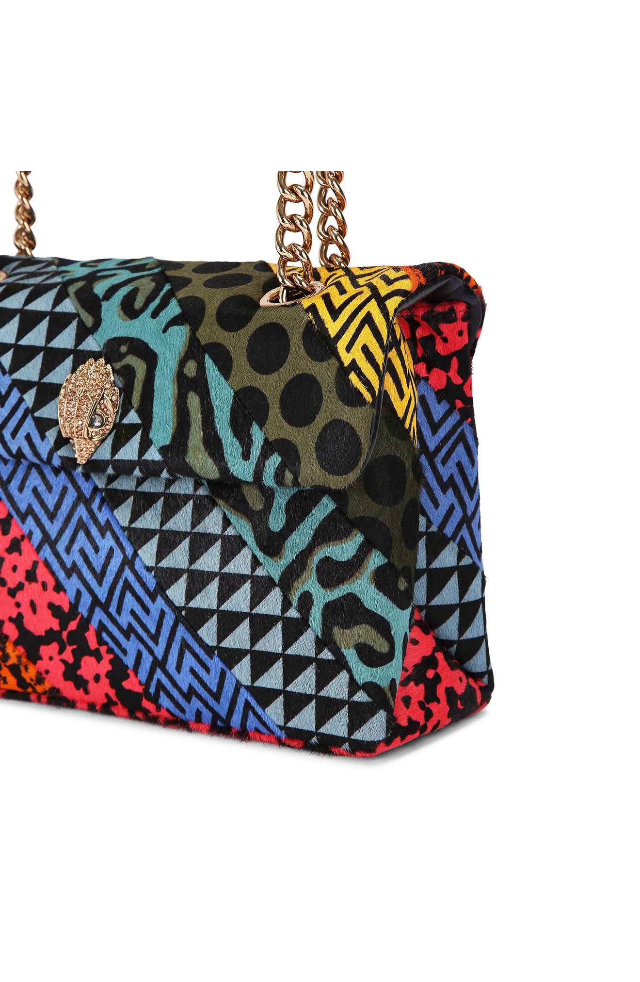 Kurt Geiger London Large Kensington Genuine Calf Hair Convertible Shoulder Bag, Alternate, color, Blue Multi