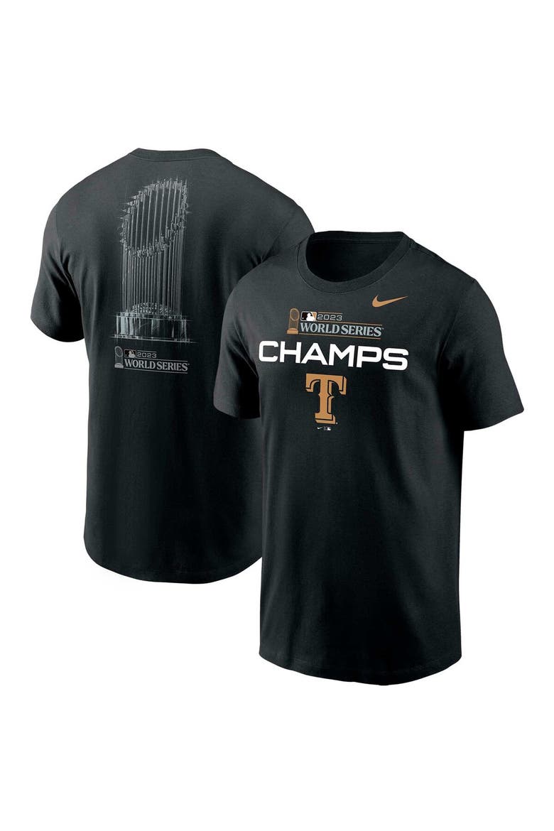 Men's Nike Black Texas Rangers 2023 World Series Champions Trophy T-Shirt, Main, color, Black