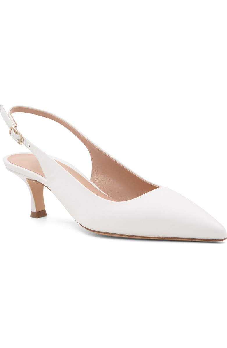 Bruno Magli Palerma Pointed Toe Slingback Pump, Main, color, White