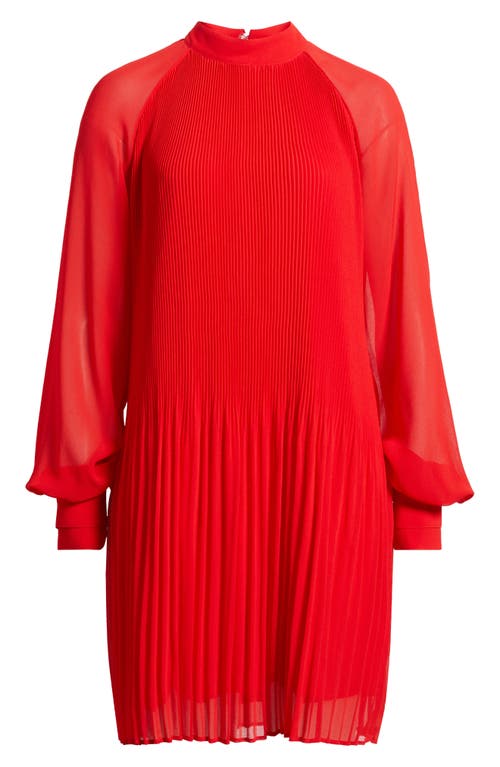 Hugo Boss Boss Dolumi Long Sleeve Shift Dress In Red