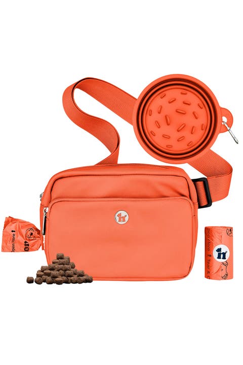 3-in-1 Dog Walking Bag with Waste Bags plus Travel Bowl