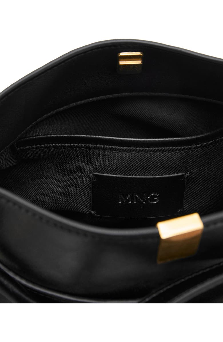 MANGO Faux Leather Bucket Bag, Alternate, color,