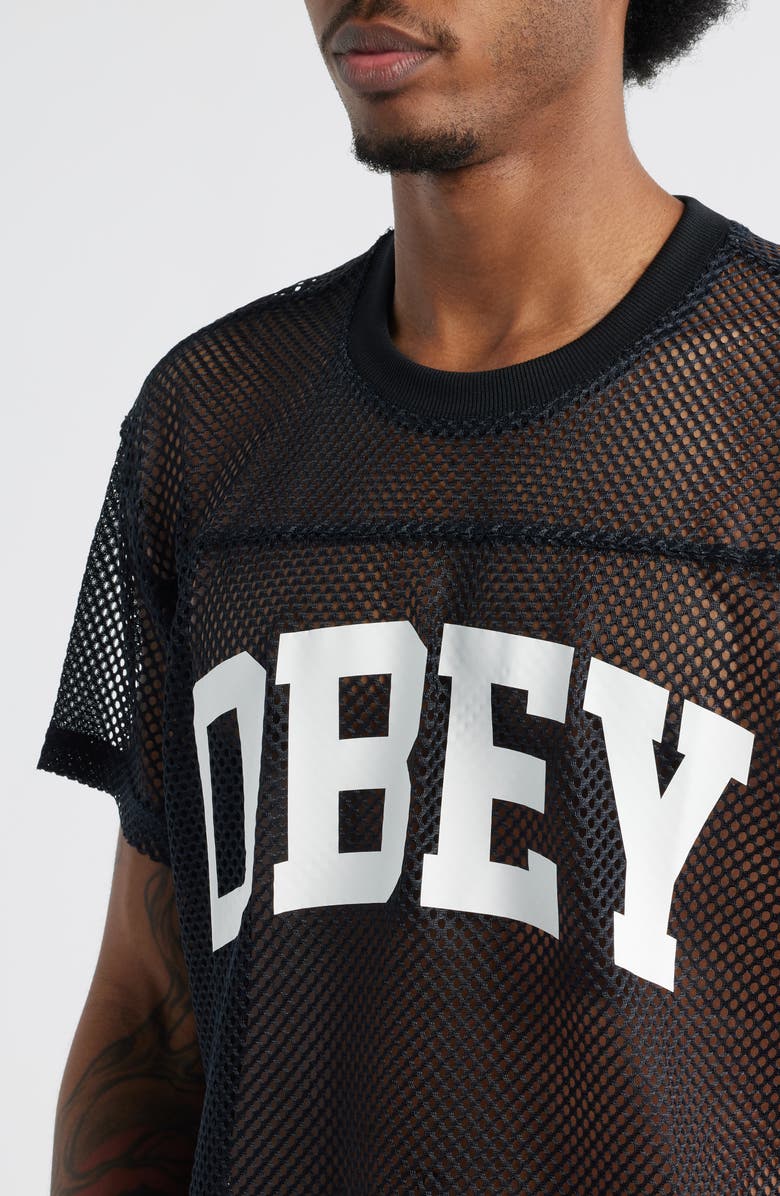 Obey Collegiate Practice Jersey, Alternate, color, Black