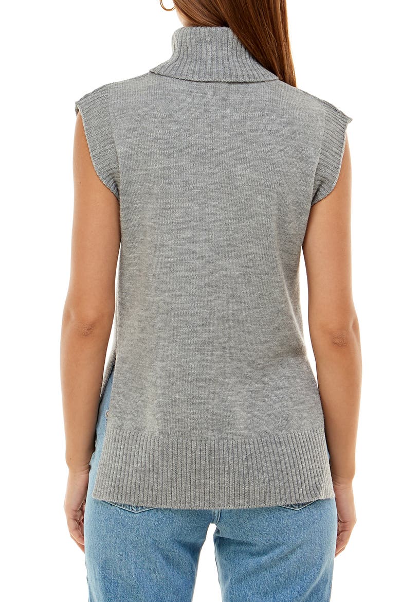 Ariana Turtleneck Vest, Alternate, color, HEATHER GREY