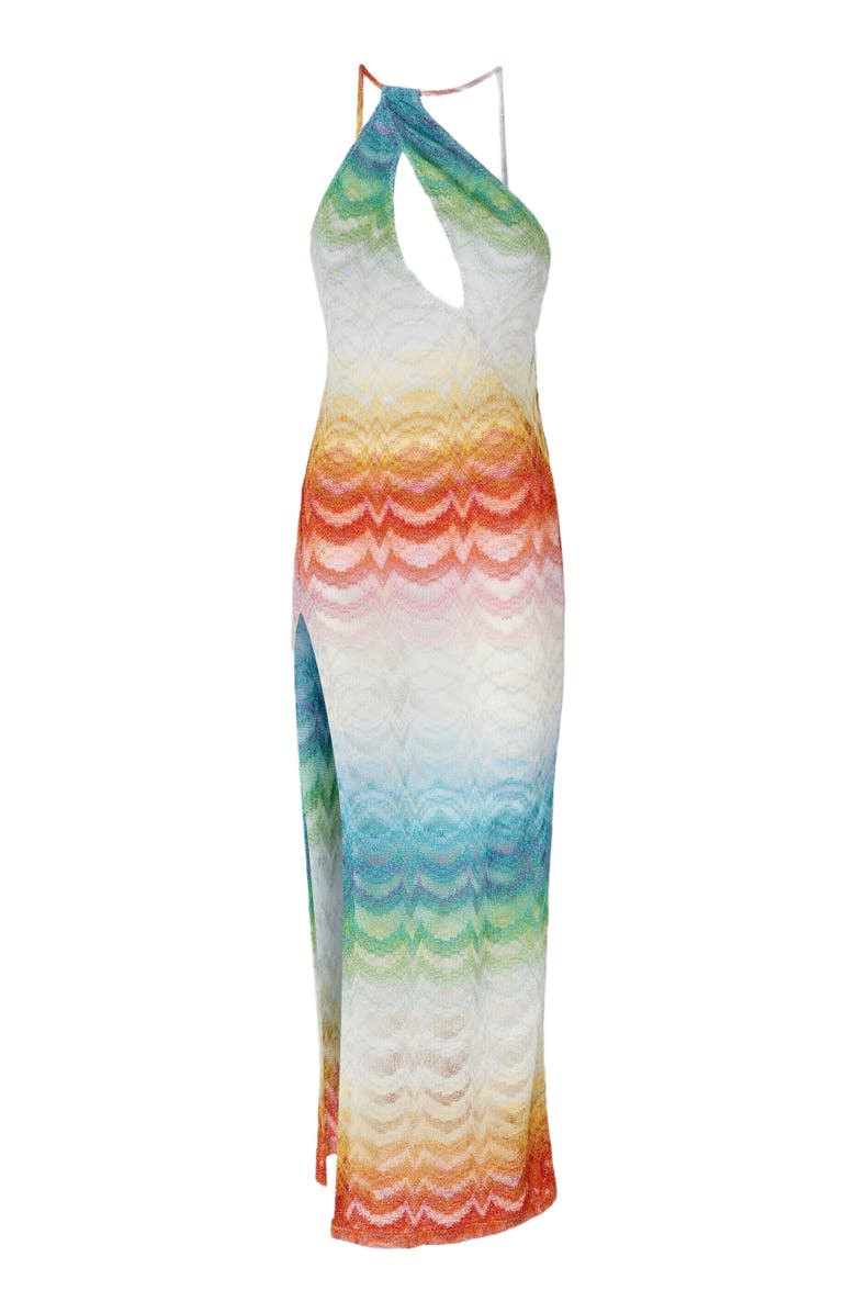 Missoni Asymmetric Cover-up Dress In Shaded Lamé Viscose, Alternate, color, Multicoloured