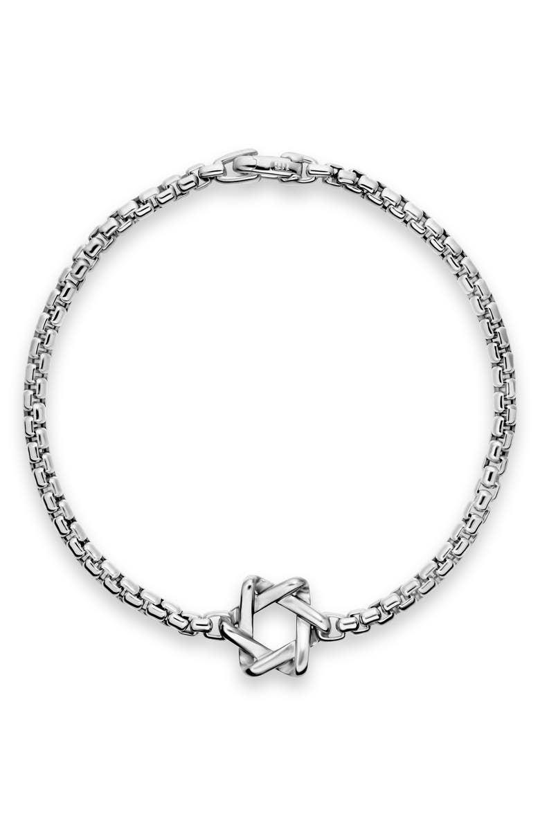 David Yurman Star of David Station Bracelet in Sterling Silver, 3.6mm, Alternate, color, Silver