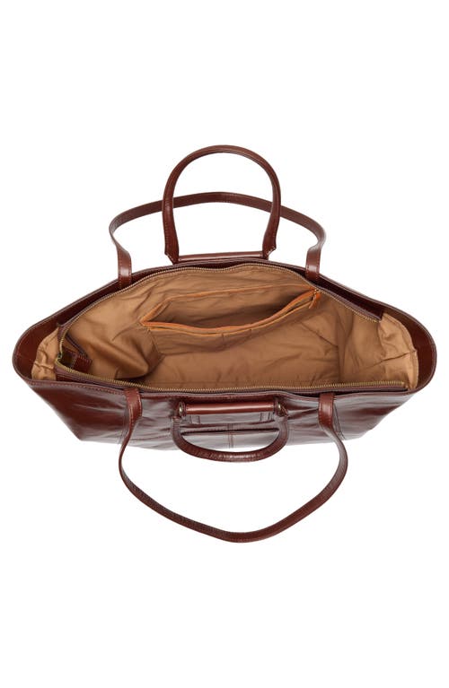 Hobo Sheila East/west Leather Tote In Burgundy