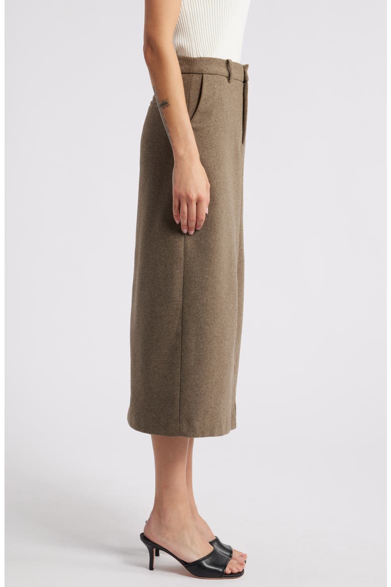 Carolina Midi Skirt, Alternate, color, HAZELNUT