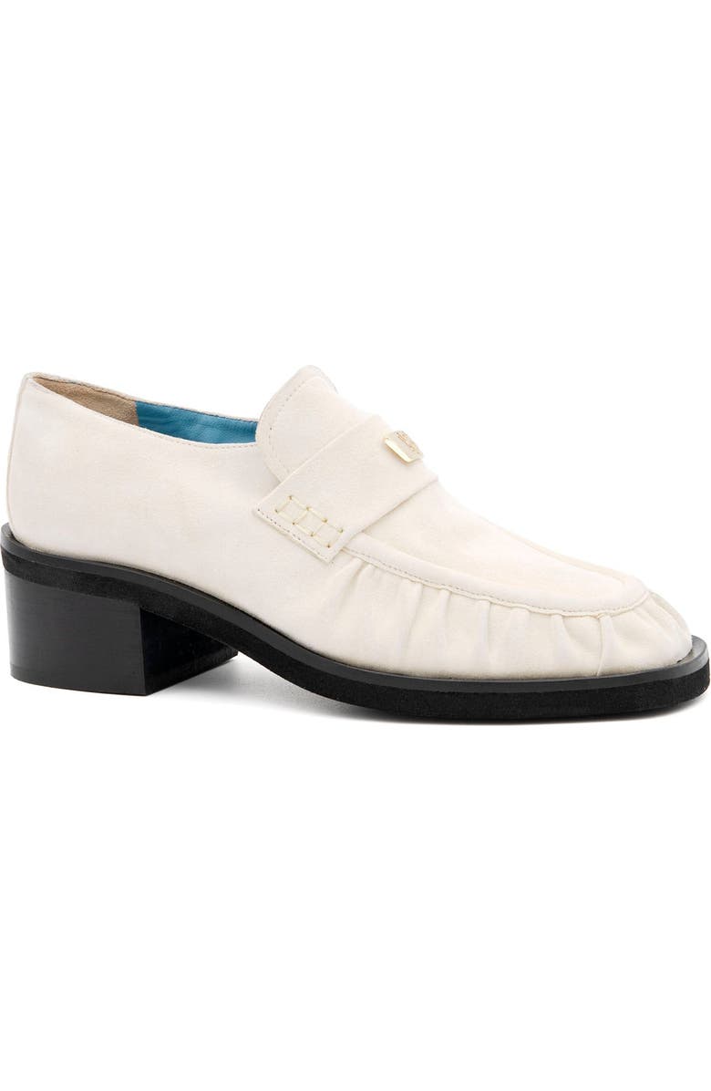 Valentina Rangoni Cortina Block Heel Loafer, Main, color, White