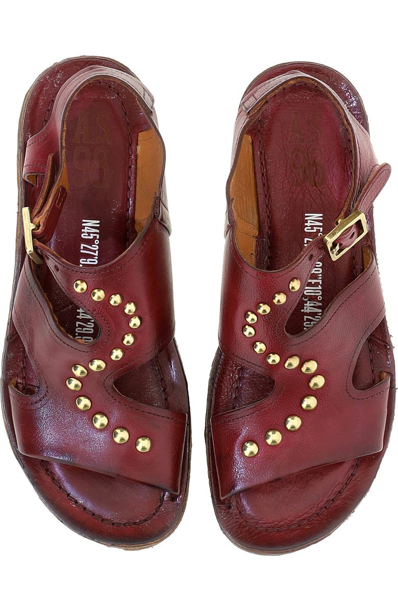 A.S.98 Romy Studded Sandal, Alternate, color, Ruby