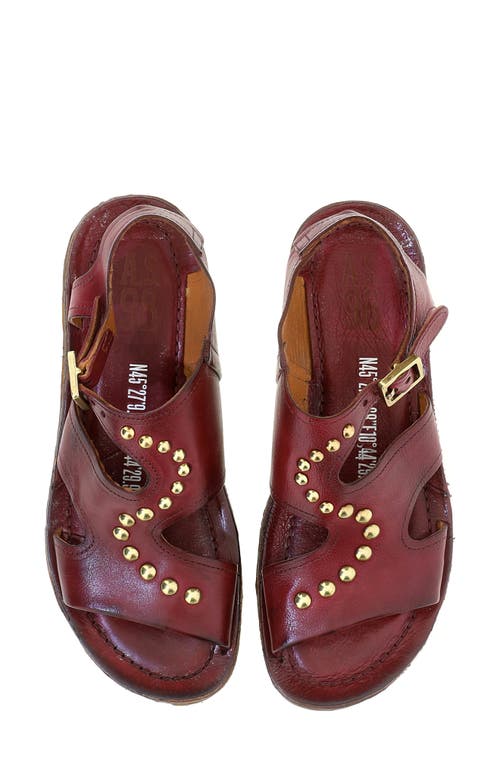 As98 A.s.98 Romy Studded Sandal In Ruby