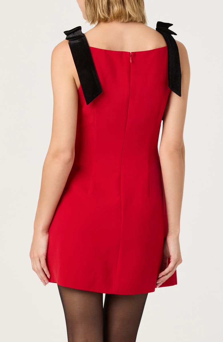 ASTR the Label Ambria Bow Minidress, Alternate, color, Red