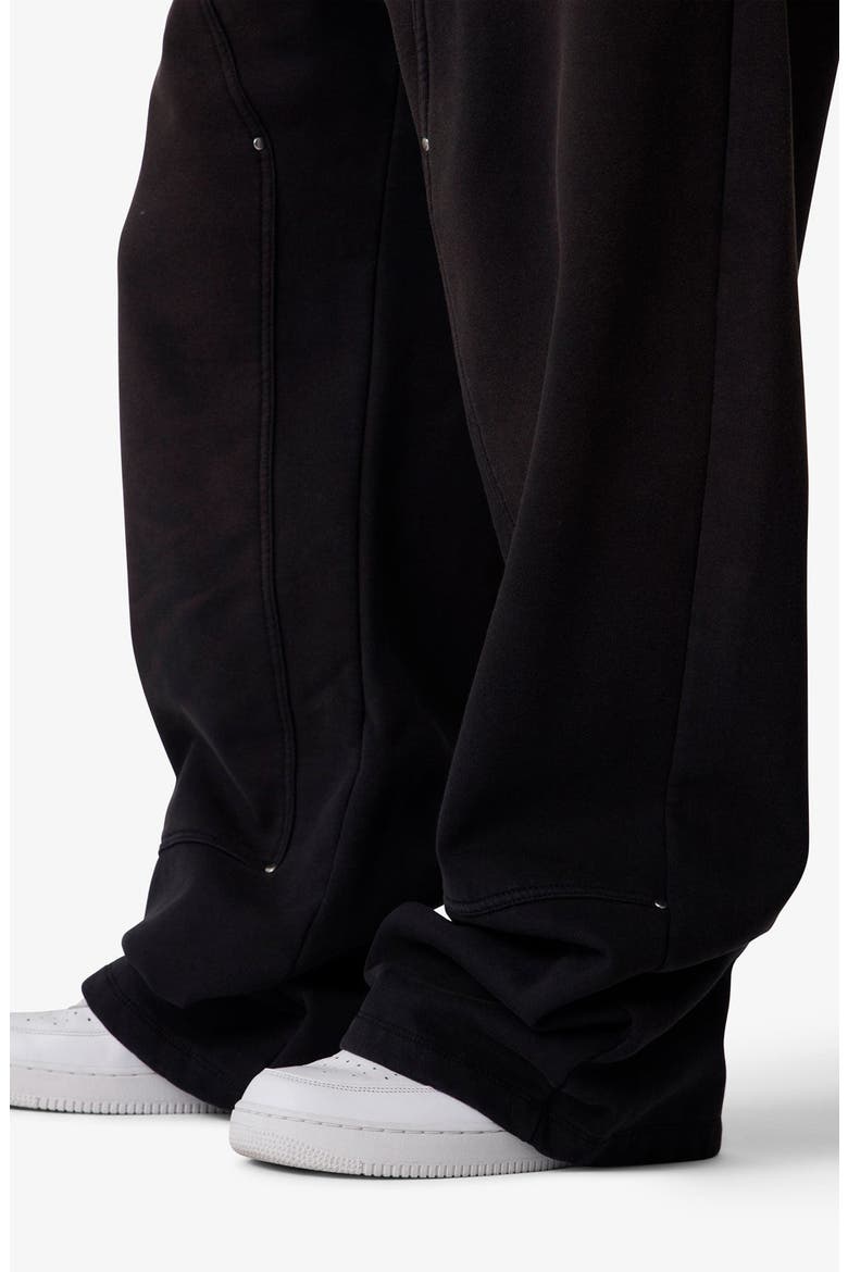 West Baggy Fit Double Knee Sweatpants, Alternate, color, WASHED BLACK