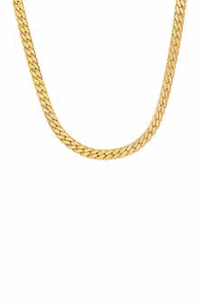 Men's 18k Gold Plated Curb Chain Necklace