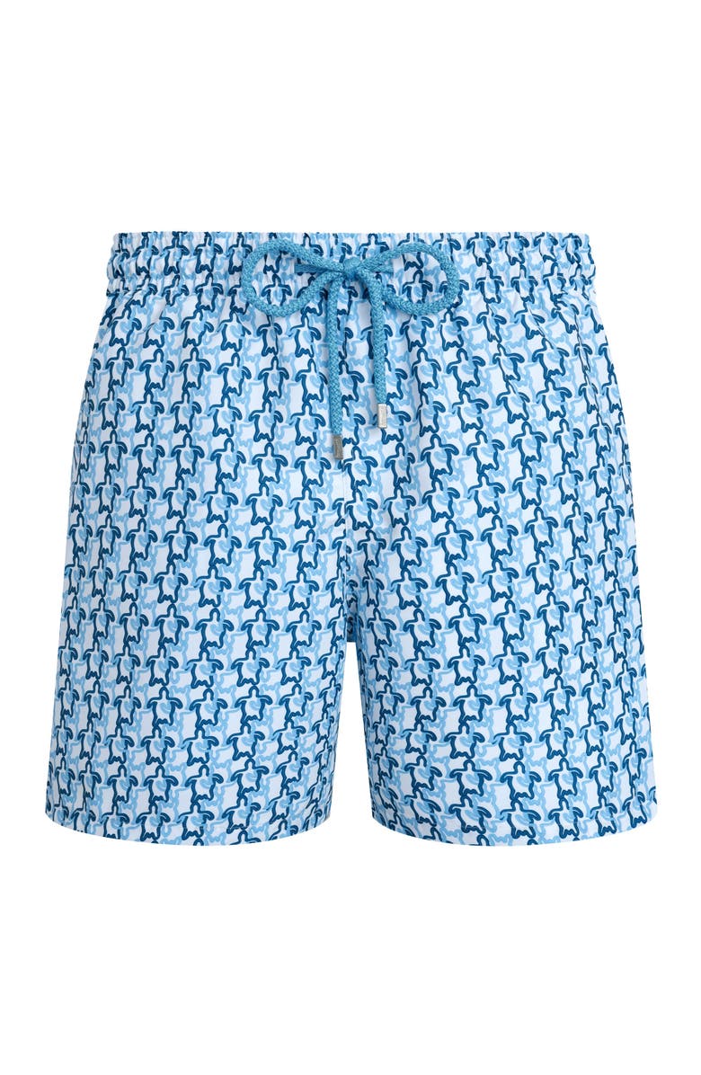 Vilebrequin Men Swim Shorts Turtles Net, Main, color, White