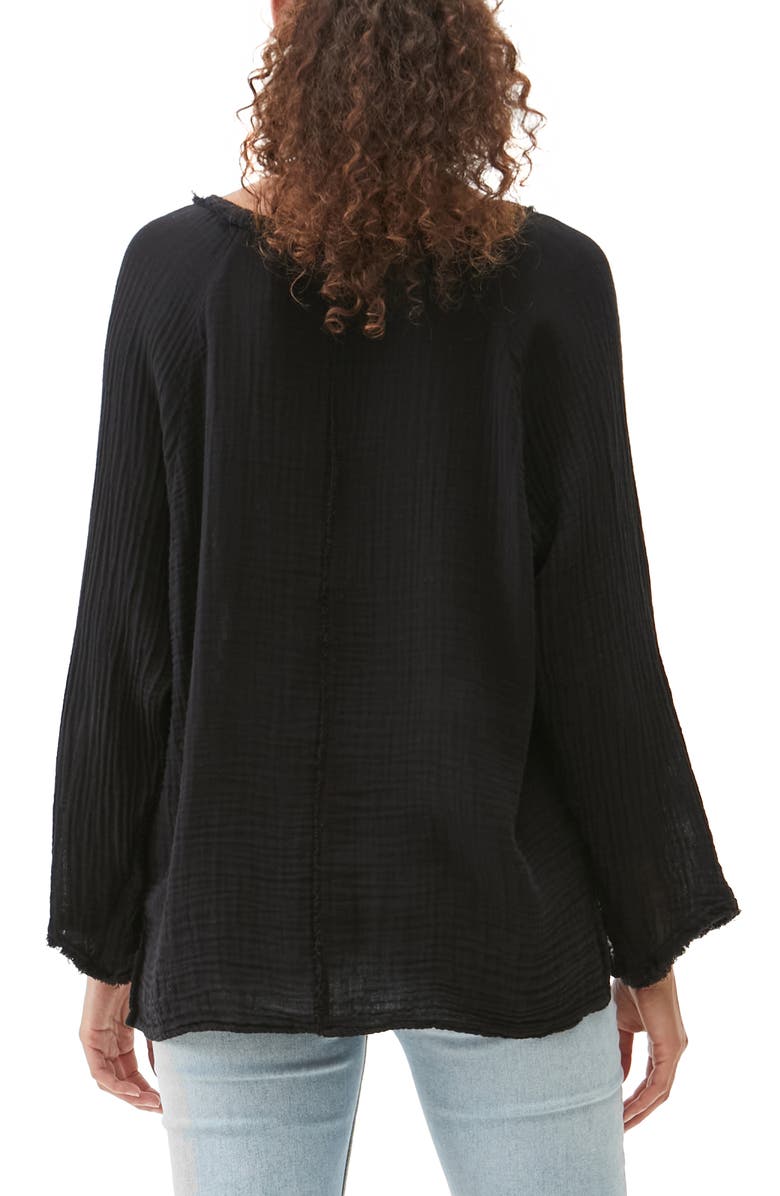 Michael Stars Gio Flare Sleeve Cotton Gauze Top, Alternate, color,