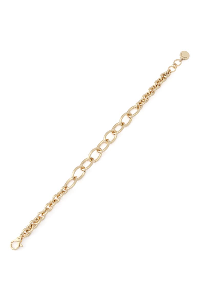 Flex Oval Link Chain Bracelet, Alternate, color, SHINY GOLD