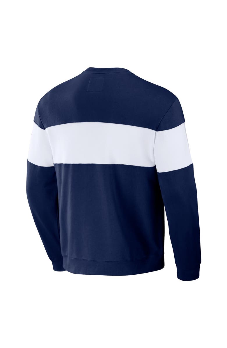 Darius Rucker Collection by Fanatics Men's Darius Rucker Collection by Fanatics Navy Cleveland Guardians Stripe Pullover Sweatshirt, Alternate, color, Navy