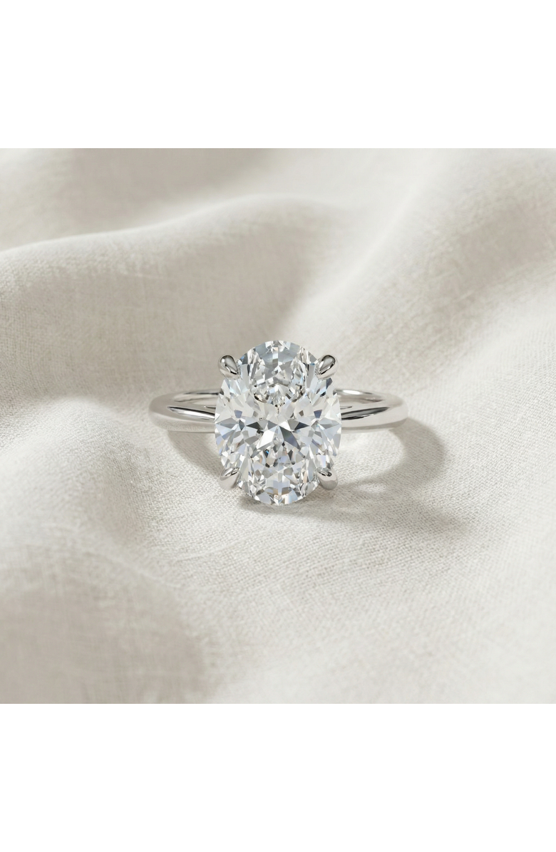 Bliss Diamond Certified 2Ct Oval Solitaire Ashley Diamond Engagement Ring 14k Gold Lab Grown, Alternate, color, 14K White Gold