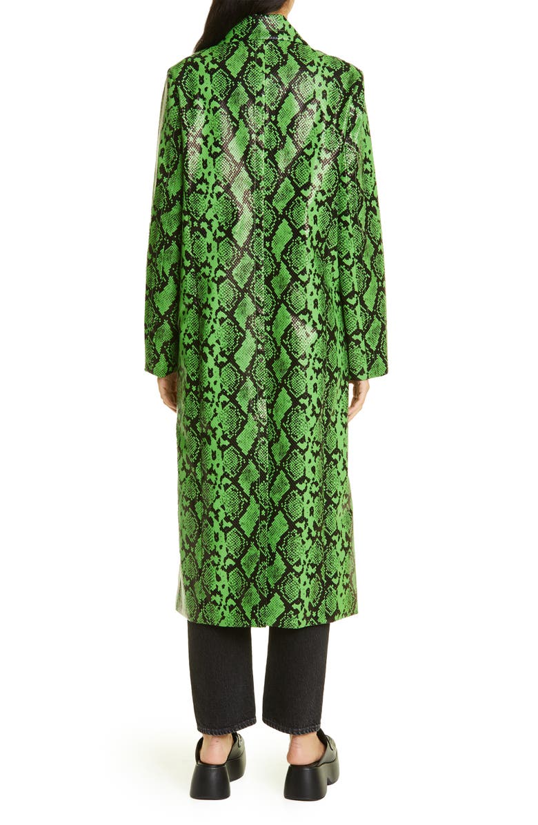 Simon Miller Joto Snakeskin Print Faux Leather Coat, Alternate, color,
