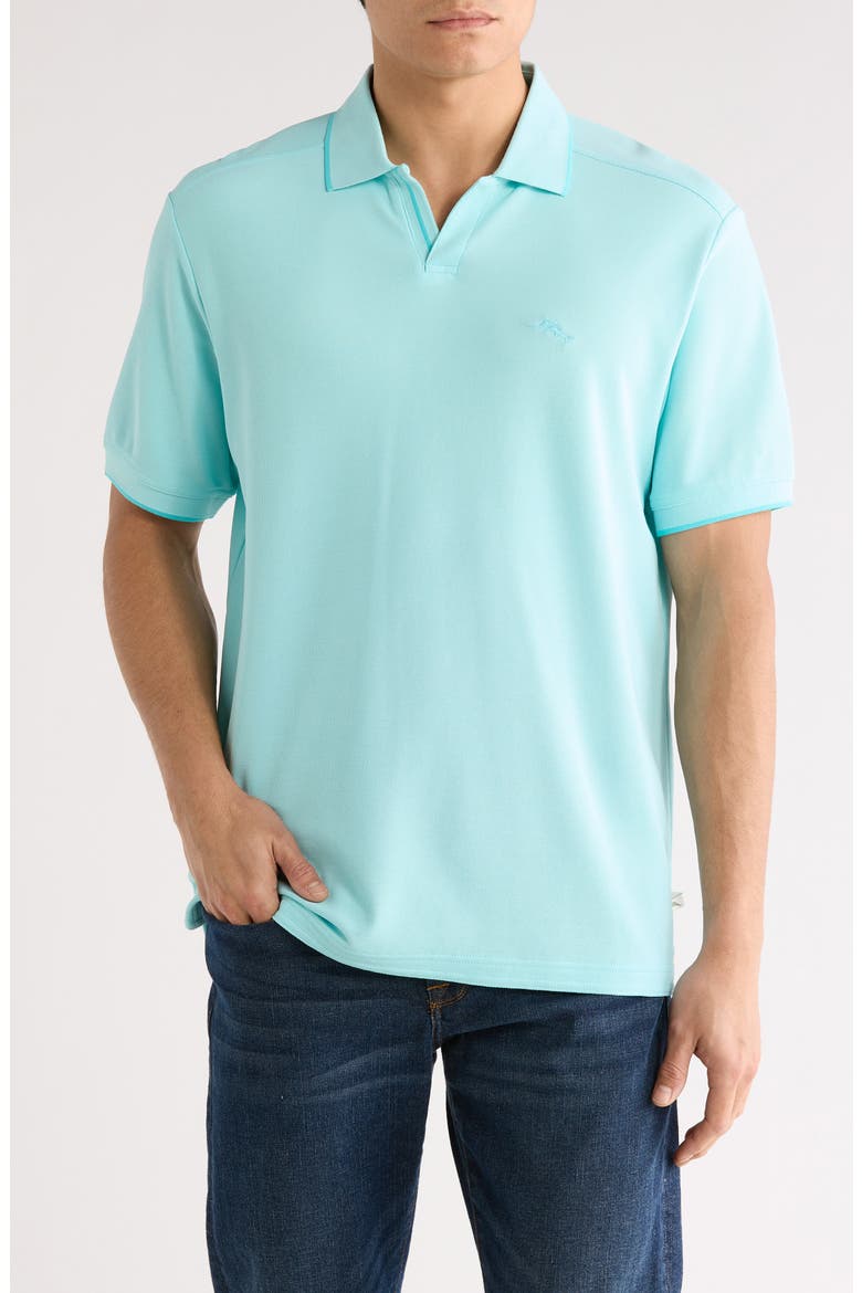 Emfielder Johnny Collar IslandZone® Polo, Main, color, AQUA MIST