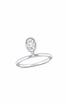 DELMAR Lab-Created Moissanite Drop Ring