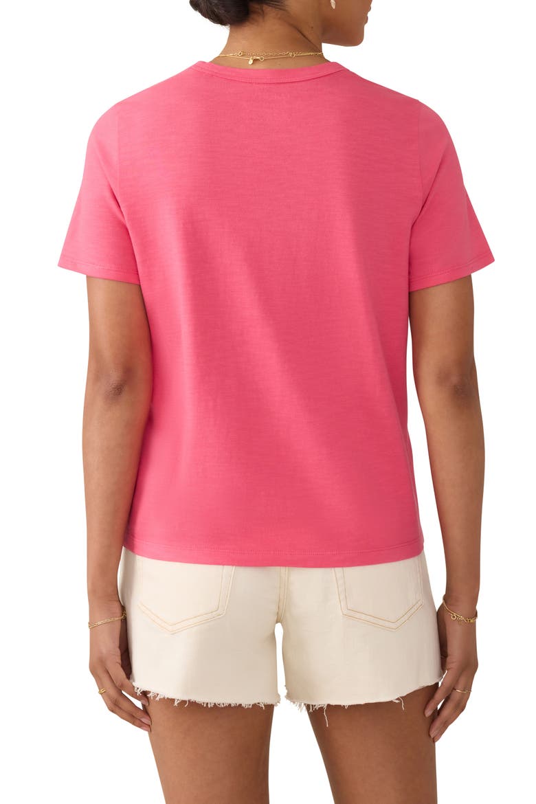 Sunwashed Organic Cotton T-Shirt, Alternate, color, PINK FLAMBE