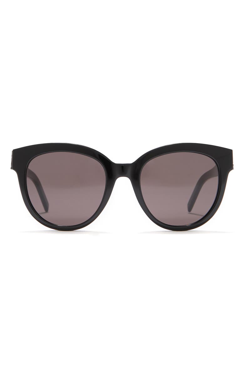 Saint Laurent 52mm Sunglasses, Main, color, Black Black Black