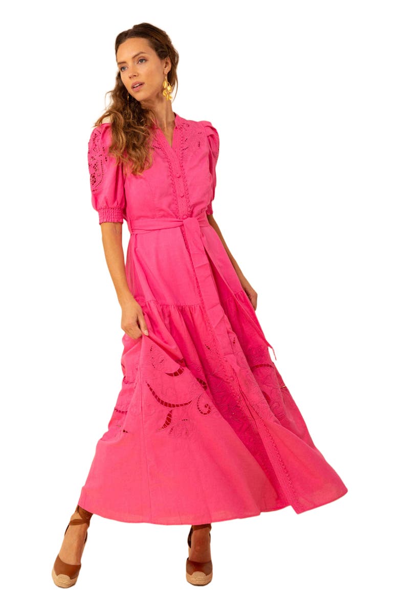 Hale Bob Ruth Linen Maxi Dress, Main, color, 