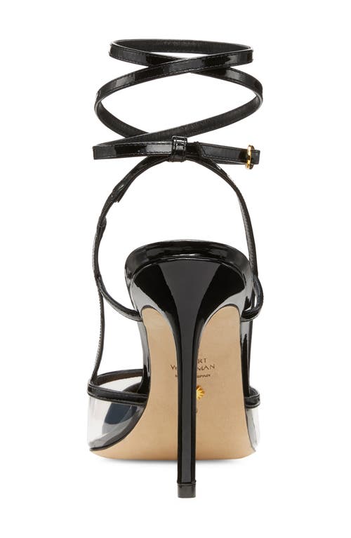 Stuart Weitzman Mondian Ankle Wrap Pump In Black