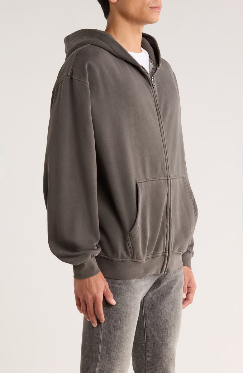 PacSun Solid Zip Hoodie, Alternate, color, Black