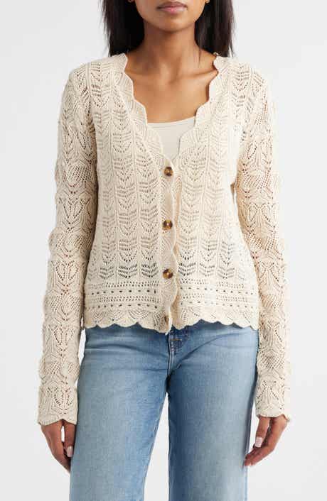 beachlunchlounge Tamia Pointelle Knit Cardigan