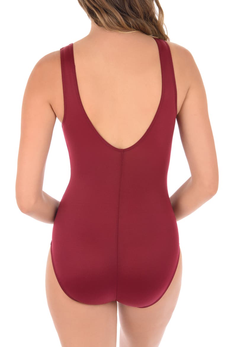 'Solid Palma' One-Piece Swimsuit, Alternate, color, POMPEII RED