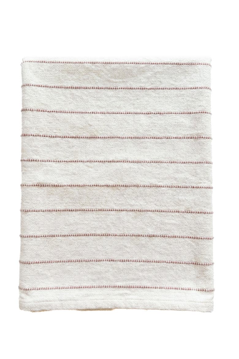 Smooth Cotton Bed Blanket with Stripes, Main, color, Ivory / Copper Stripe