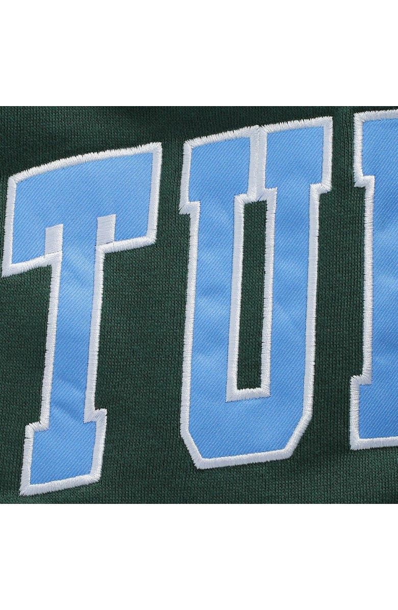 COLOSSEUM Men's Colosseum Green Tulane Green Wave Arch & Logo Tackle Twill Pullover Sweatshirt, Alternate, color, Green