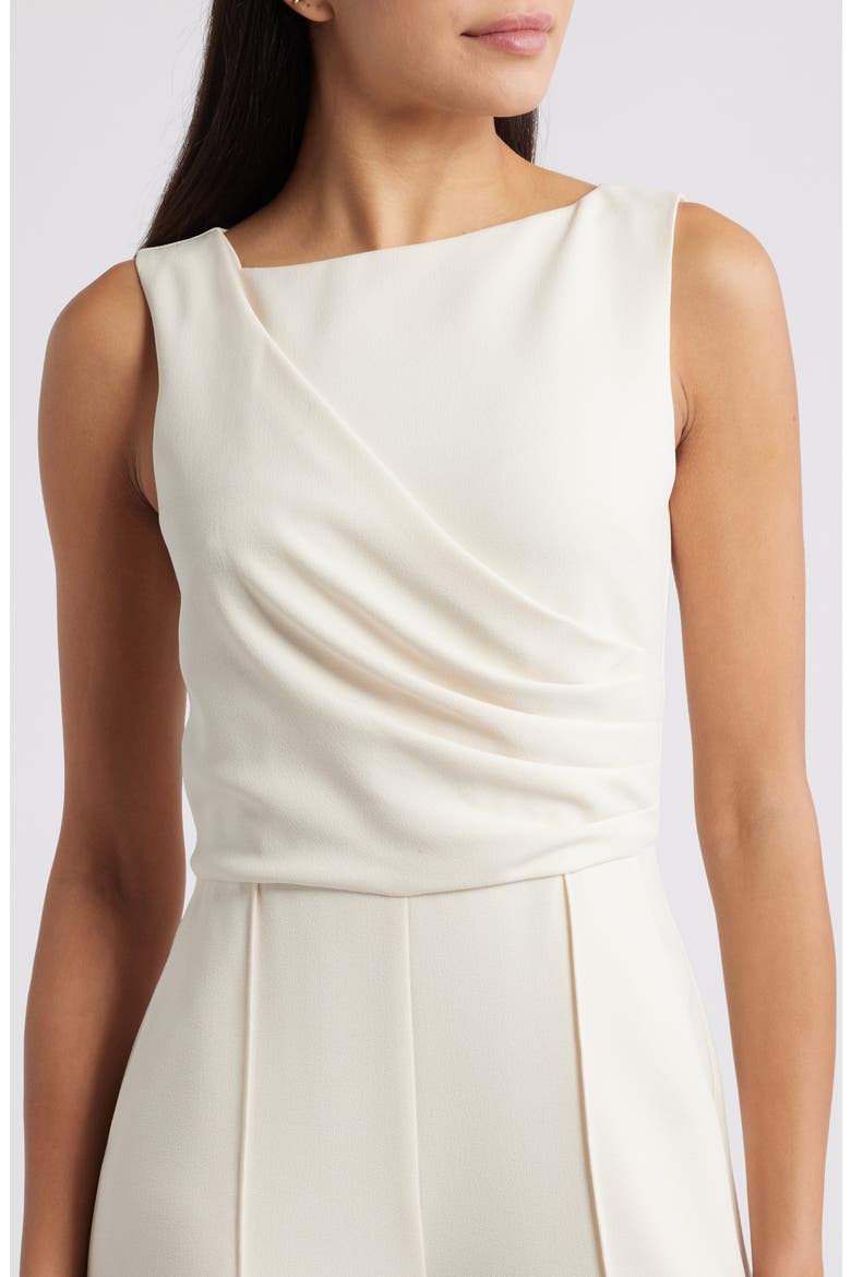 Signature Stretch Crepe Jumpsuit, Alternate, color, ECRU