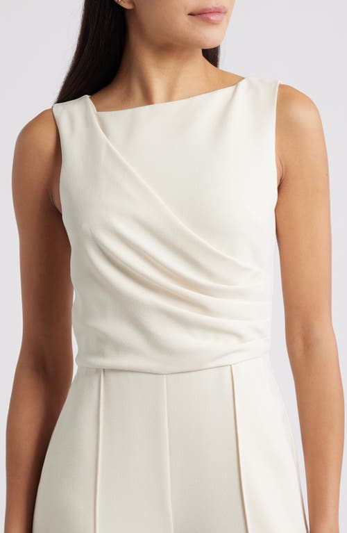 Vince Camuto Signature Stretch Crepe Jumpsuit In White