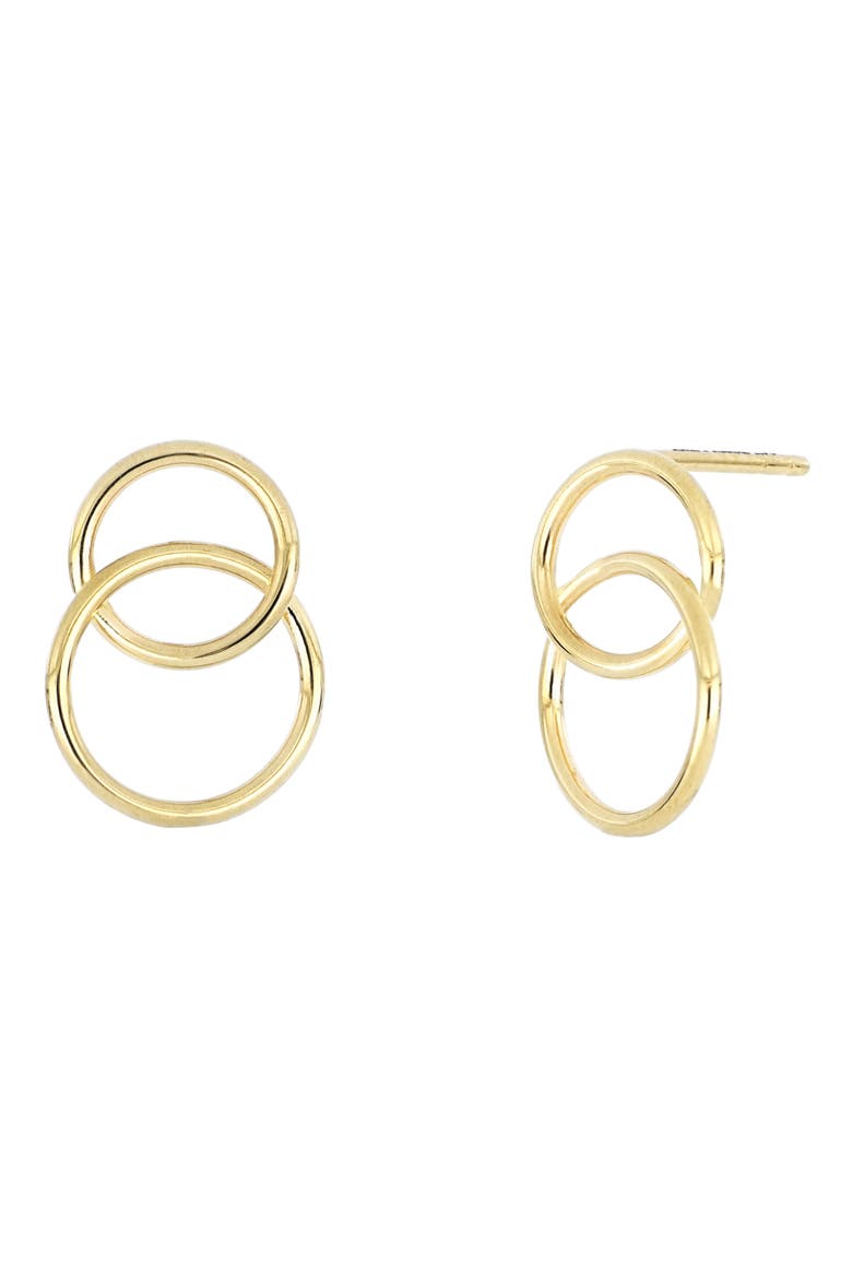 14K Gold Double Hoop Earrings (Nordstrom Exclusive), Main, color, YELLOW GOLD